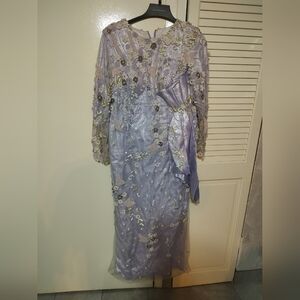 Elegant Lavender Floral Dress